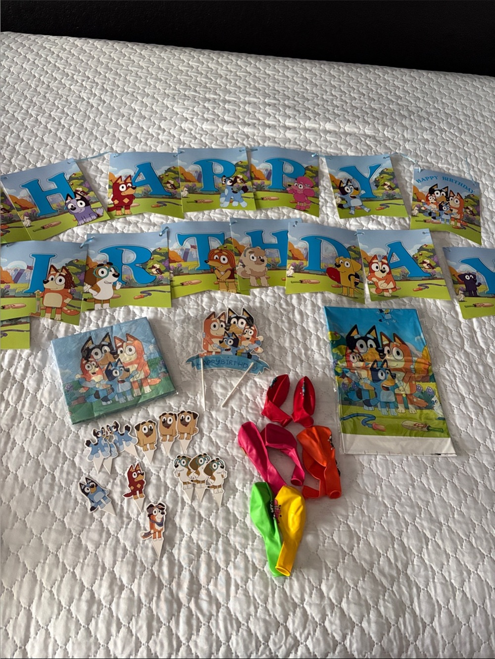 Bluey Birthday Party Supplies Kit - Multicolor Decorations